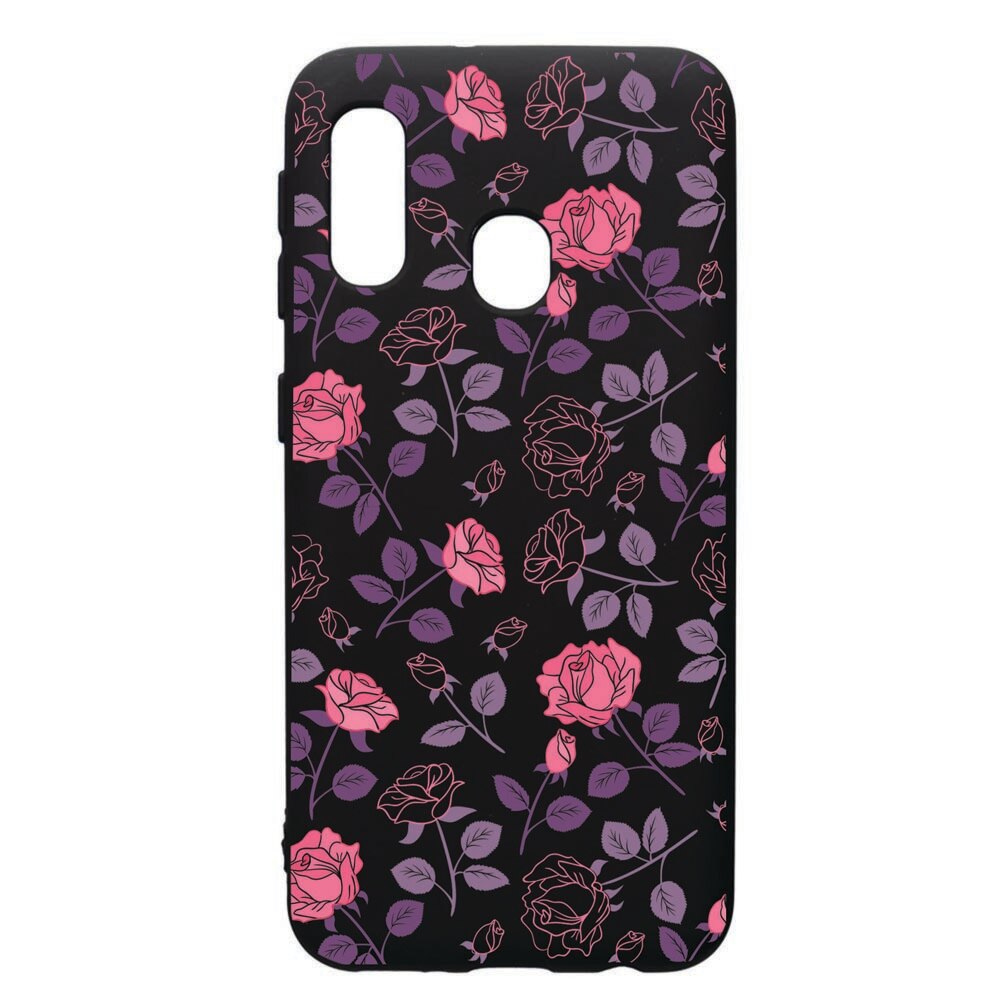 Husa de protectie Samsung Galaxy A20E, Roses, silicon, cu interiorul din material textil, protectie camera, PB168