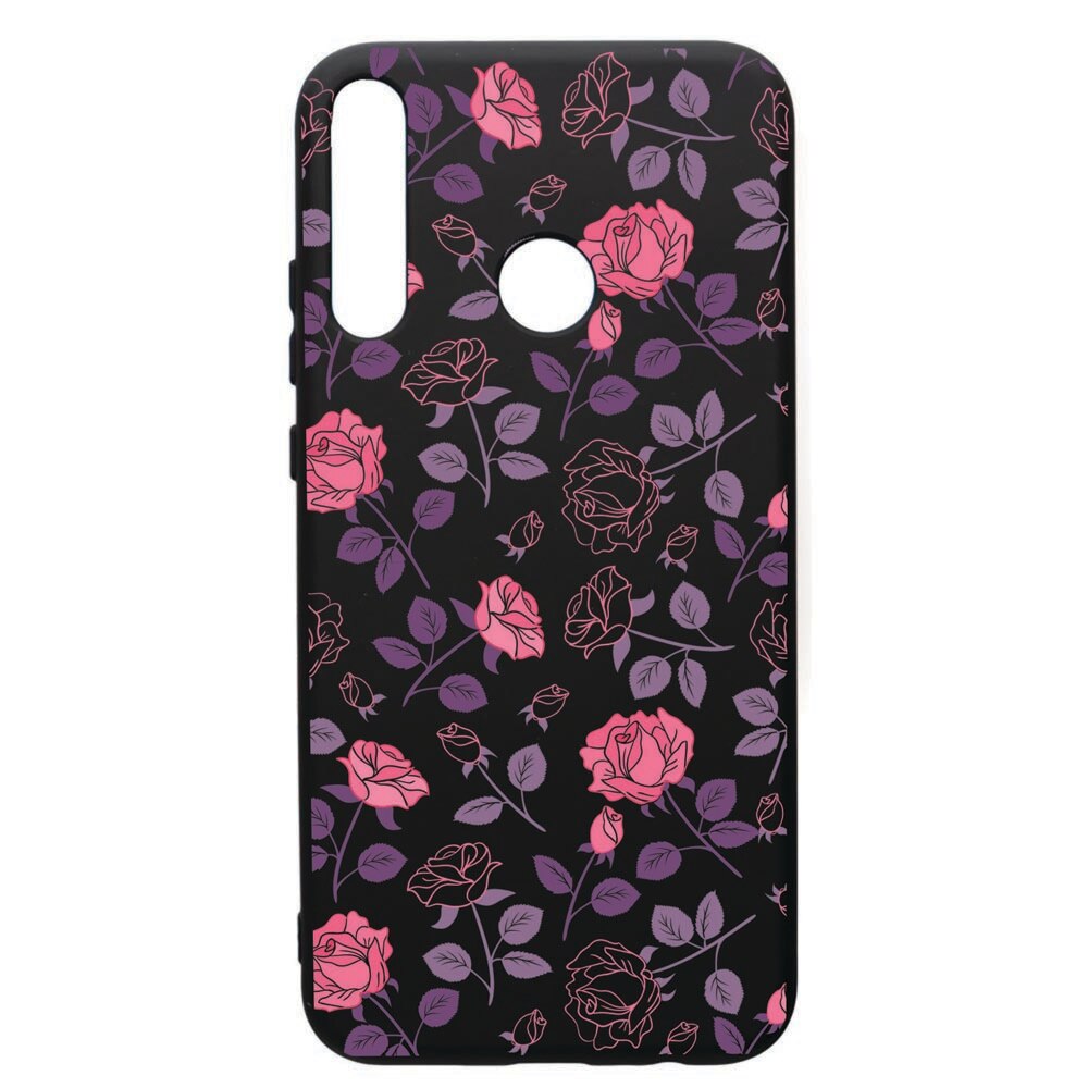 Husa de protectie Huawei P40 Lite E / Y7p, Roses, silicon, cu interiorul din material textil, protectie camera, PB168