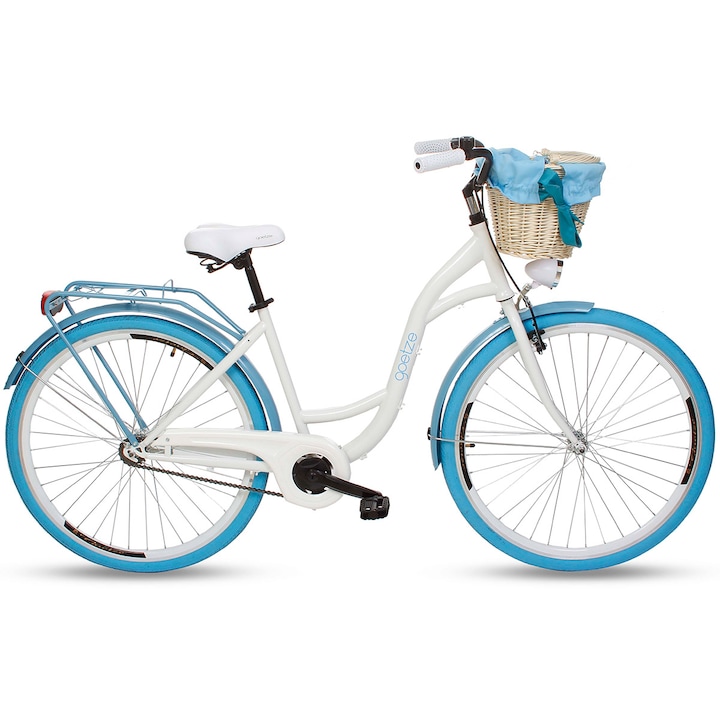 Goetze Colorus Női kerékpár 1 fokozat 28″ kerék 18” váz 155-185 cm magassag Feher/Kek