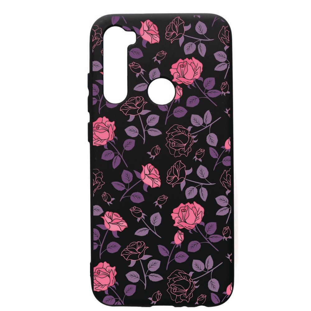 Husa de protectie Xiaomi Redmi Note 8, Roses, silicon, cu interiorul din material textil, protectie camera, PB168