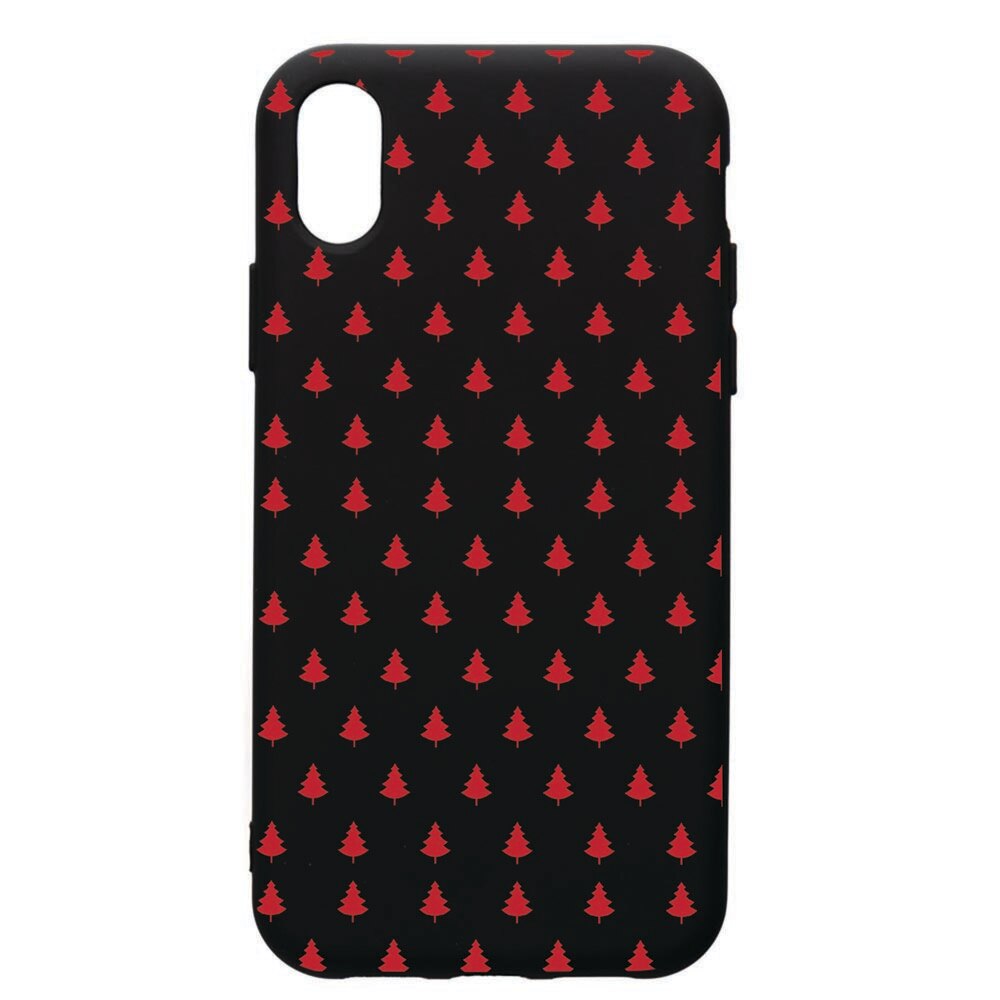 Husa de protectie Apple iPhone XS / iPhone X, Christmas, silicon, cu interiorul din material textil, protectie camera, PB174