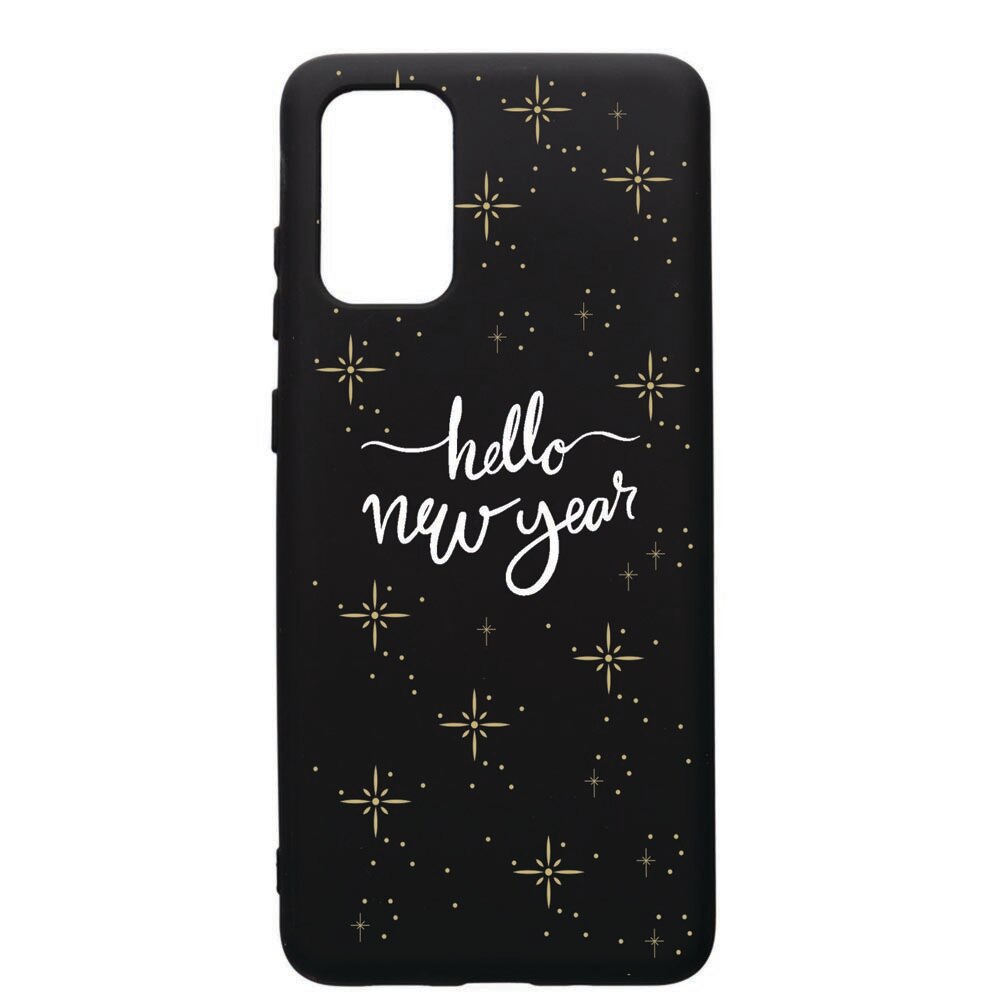 Husa de protectie Samsung Galaxy A41, Hello New Year, silicon, cu interiorul din material textil, protectie camera, PB173