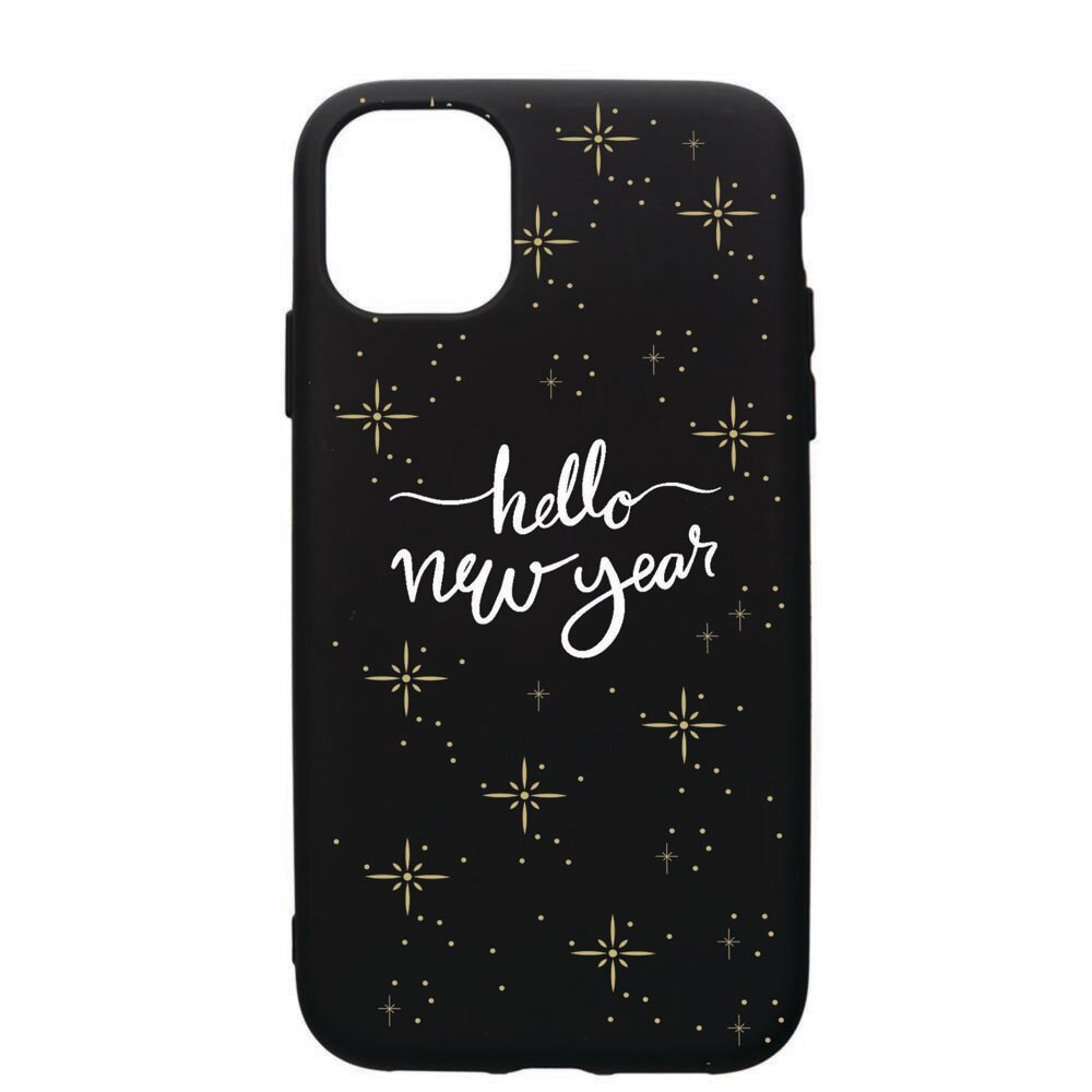 Husa de protectie Apple iPhone 11 Pro, Hello New Year, silicon, cu interiorul din material textil, protectie camera, PB173