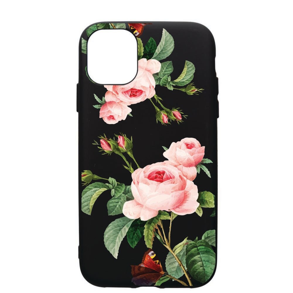 Husa de protectie Apple iPhone 12 Pro, Rose, silicon, cu interiorul din material textil, protectie camera, PB172