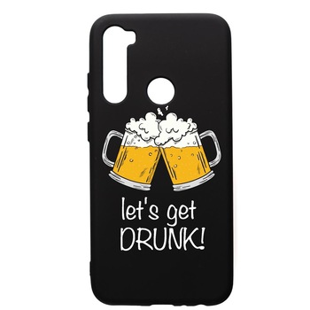 Husa de protectie Xiaomi Redmi Note 8, Lets Get Drunk, silicon, cu interiorul din material textil, protectie camera, PB170 Husa de protectie Xiaomi Redmi Note 8, Lets Get Drunk, silicon, cu interiorul din material textil, protectie camera, PB170