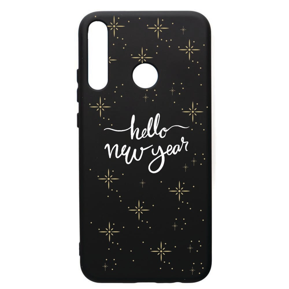 Husa de protectie Huawei P40 Lite E / Y7p, Hello New Year, silicon, cu interiorul din material textil, protectie camera, PB173