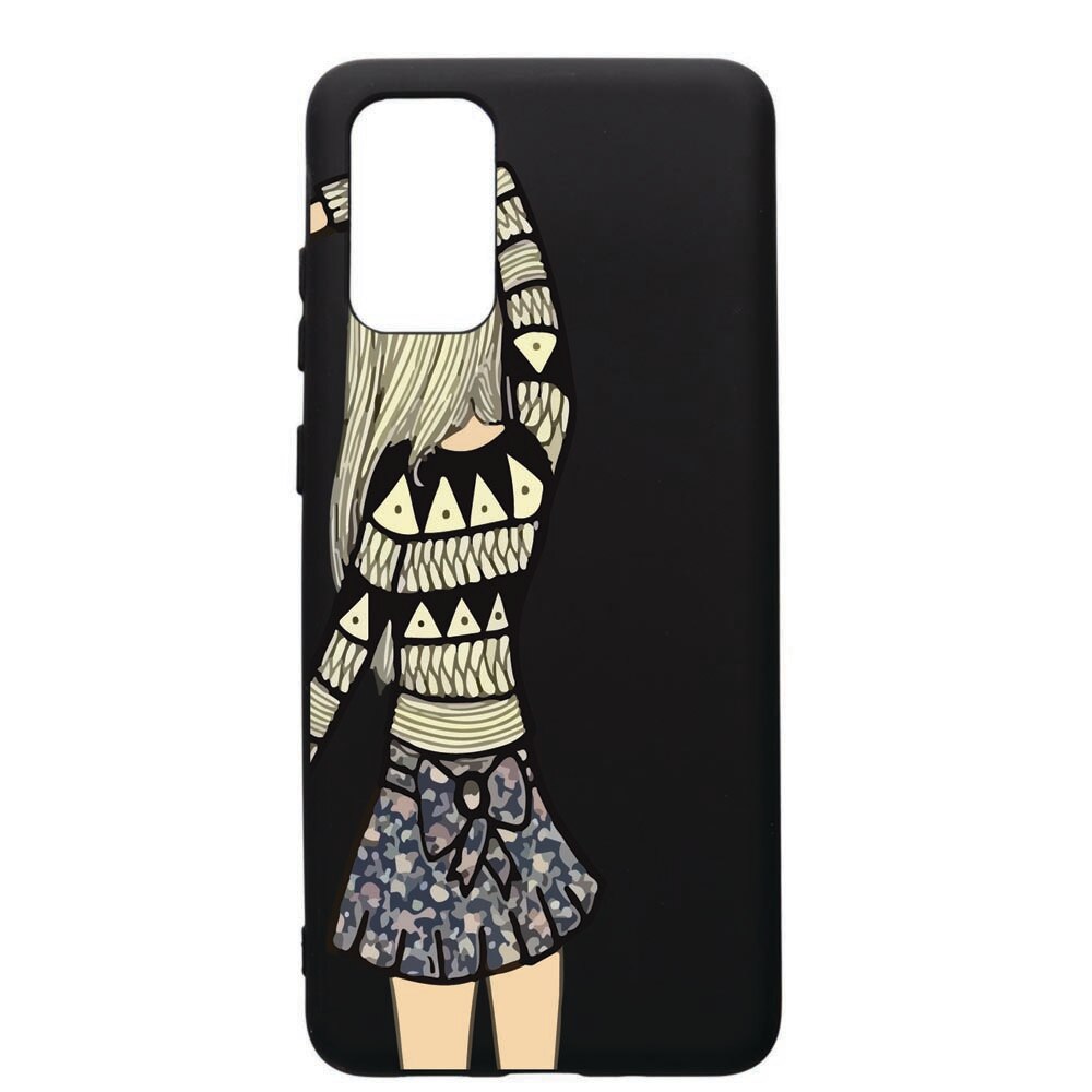 Husa de protectie Huawei P40, Girl, silicon, cu interiorul din material textil, protectie camera, PB187