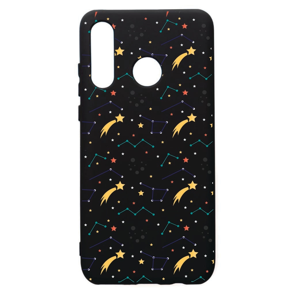 Husa de protectie Huawei P30 Lite, Zodiac, silicon, cu interiorul din material textil, protectie camera, PB177