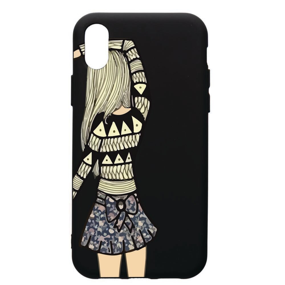 Husa de protectie Samsung Galaxy A10, Girl, silicon, cu interiorul din material textil, protectie camera, PB187