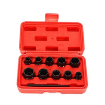Set Extractoare pentru Suruburi Rupte ,piulite ,prezoane deteriorate, uzate 11 piese Set Extractoare pentru Suruburi Rupte ,piulite ,prezoane deteriorate, uzate 11 piese
