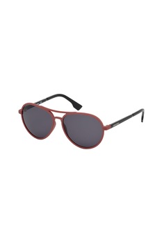 Diesel, Ochelari de soare aviator unisex, Rosu inchis, 56-14-145 Standard Diesel, Ochelari de soare aviator unisex, Rosu inchis, 56-14-145 Standard