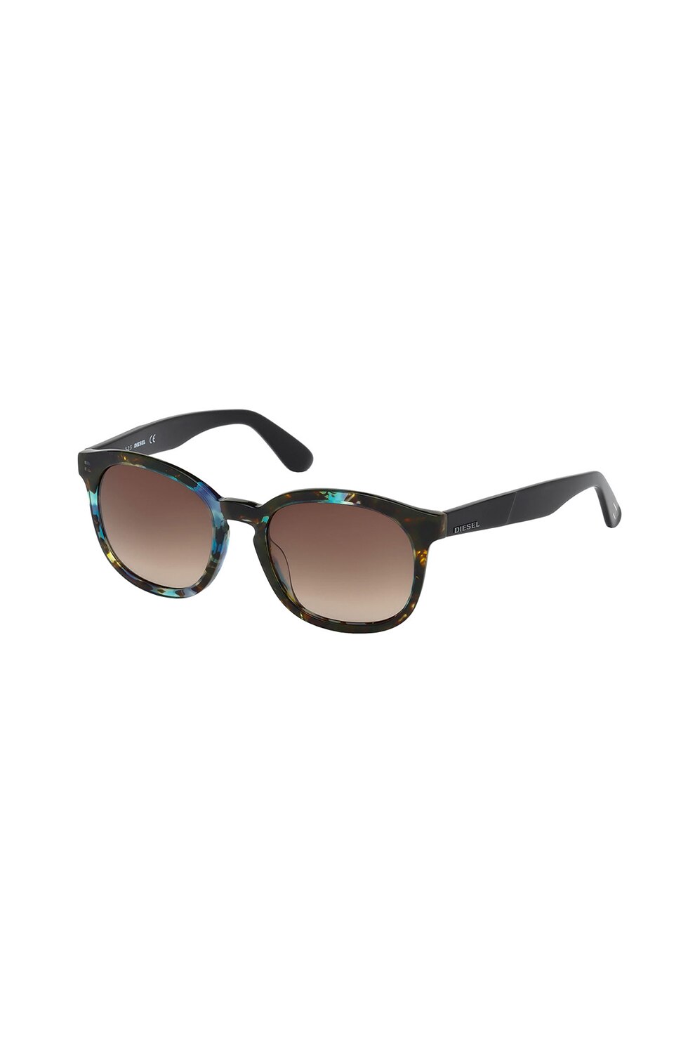Diesel, Ochelari de soare unisex cu lentile in degrade, Negru/Albastru, 52-19-145 Standard