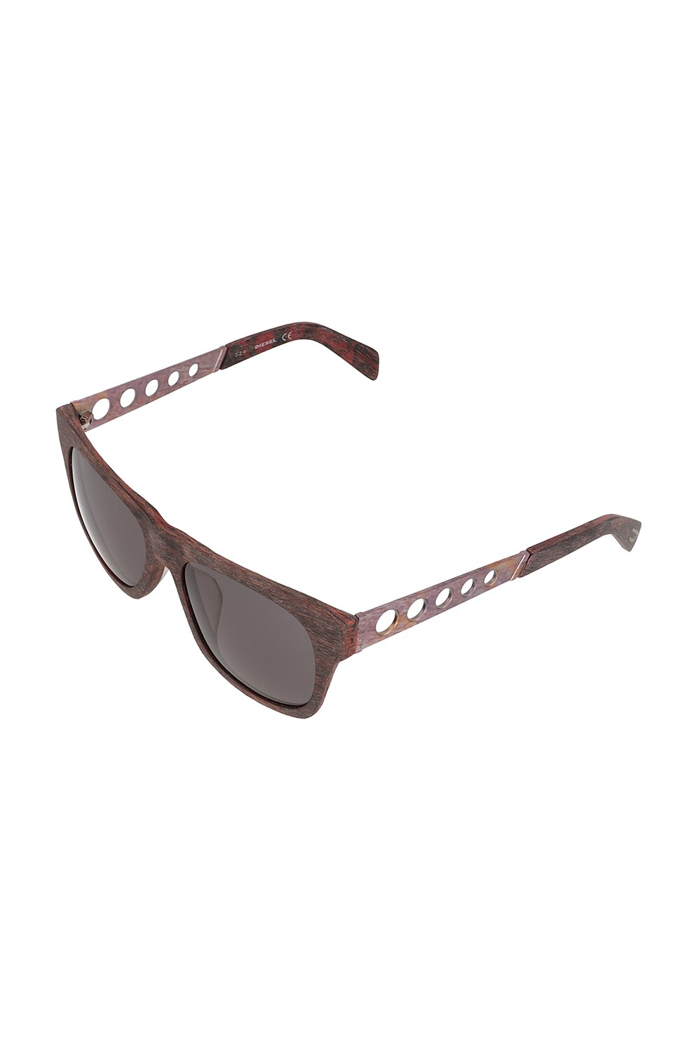 Diesel, Ochelari de soare dreptunghiulari unisex, Negru, 55-17-140 Standard