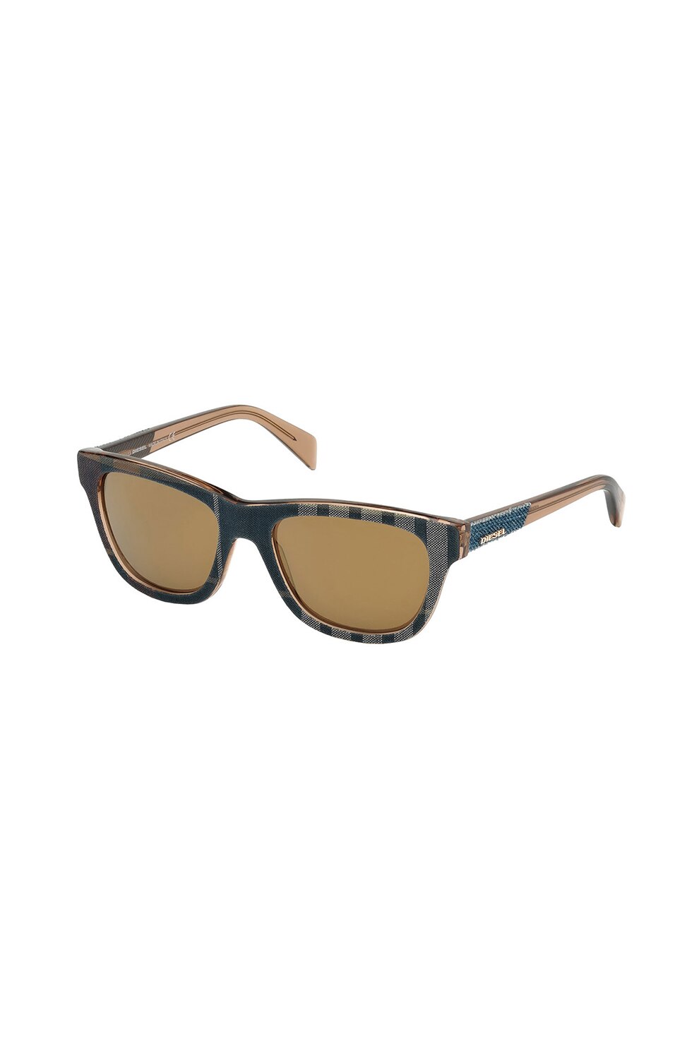 Diesel, Ochelari de soare patrati unisex, Maro/Albastru inchis, 54-18-140 Standard