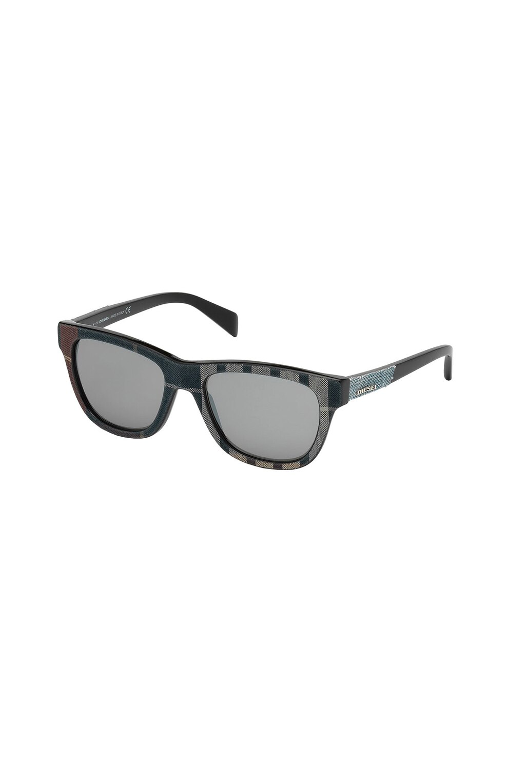 Diesel, Ochelari de soare patrati unisex, Bleumarin/Negru/Alb, 54-18-140 Standard