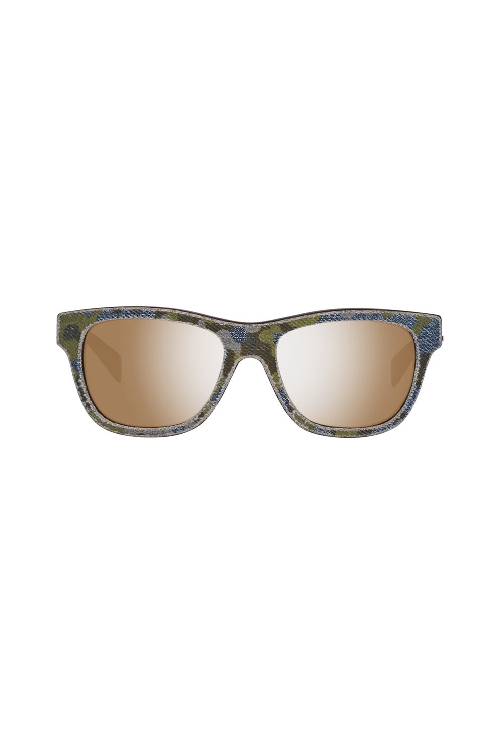 Diesel, Ochelari de soare patrati unisex cu aspect texturat, Albastru/Verde militar, 56-16-150 Standard