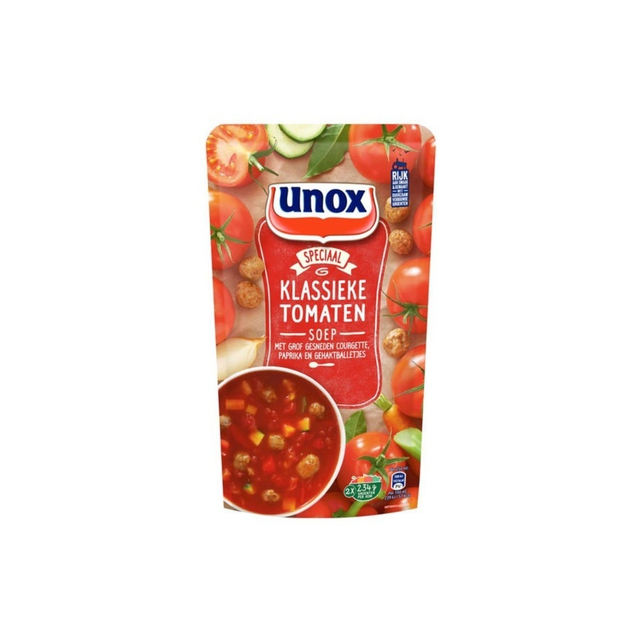 Supa delicioasa, de rosii, cu perisoare, Unox, Olanda, 570 ml