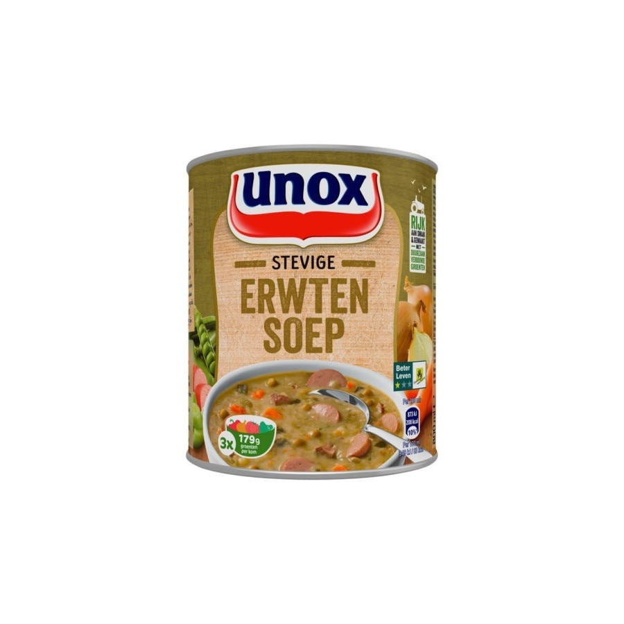 Supa de mazare, cu crenvursti, Unox, Olanda, 800 ml