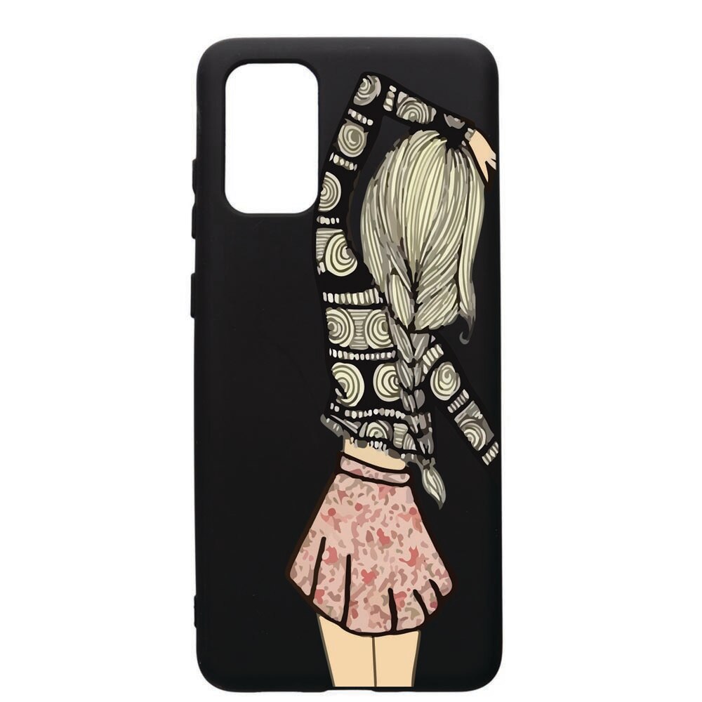 Husa de protectie Samsung Galaxy A71, Girl, silicon, cu interiorul din material textil, protectie camera, PB188