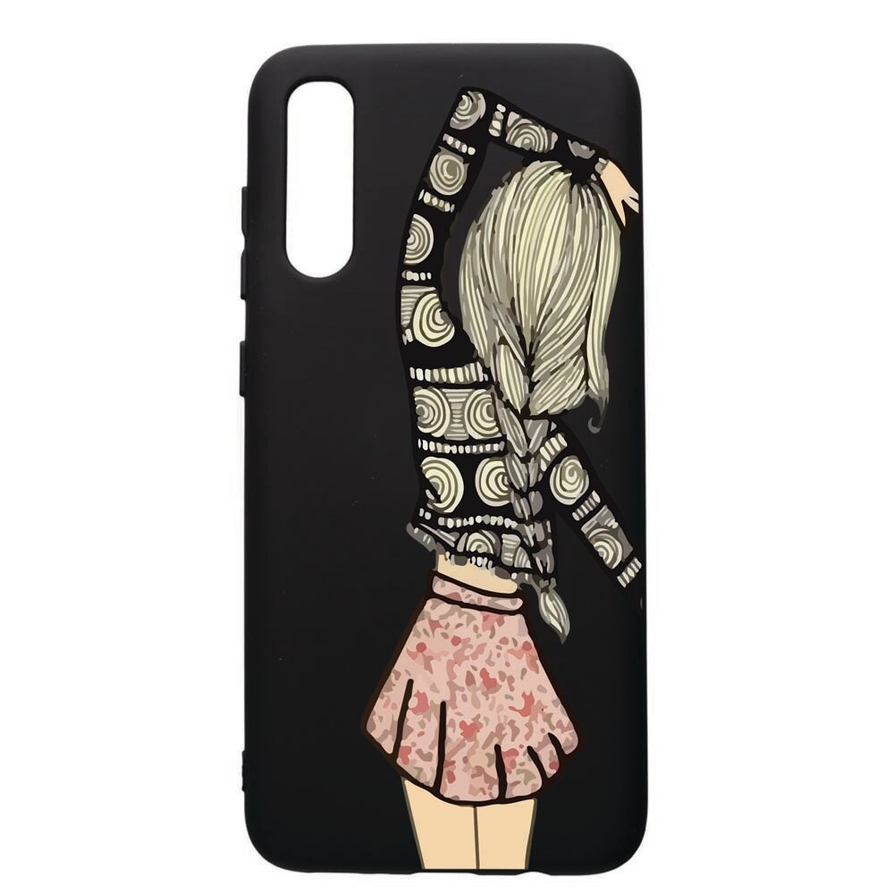 Husa de protectie Samsung Galaxy A30S, Girl, silicon, cu interiorul din material textil, protectie camera, PB188