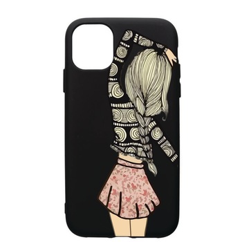 Husa de protectie Apple iPhone 12, Girl, silicon, cu interiorul din material textil, protectie camera, PB188 Husa de protectie Apple iPhone 12, Girl, silicon, cu interiorul din material textil, protectie camera, PB188