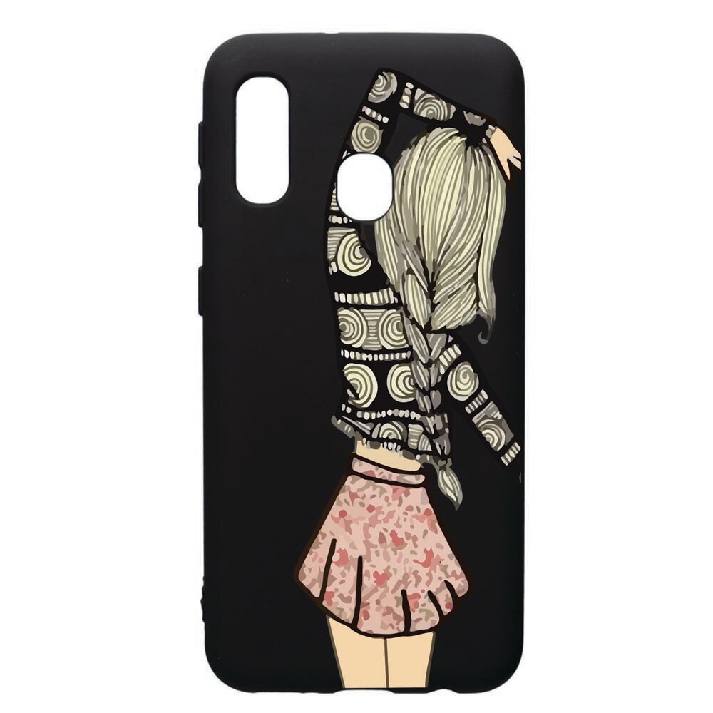 Husa de protectie Samsung Galaxy A20E, Girl, silicon, cu interiorul din material textil, protectie camera, PB188