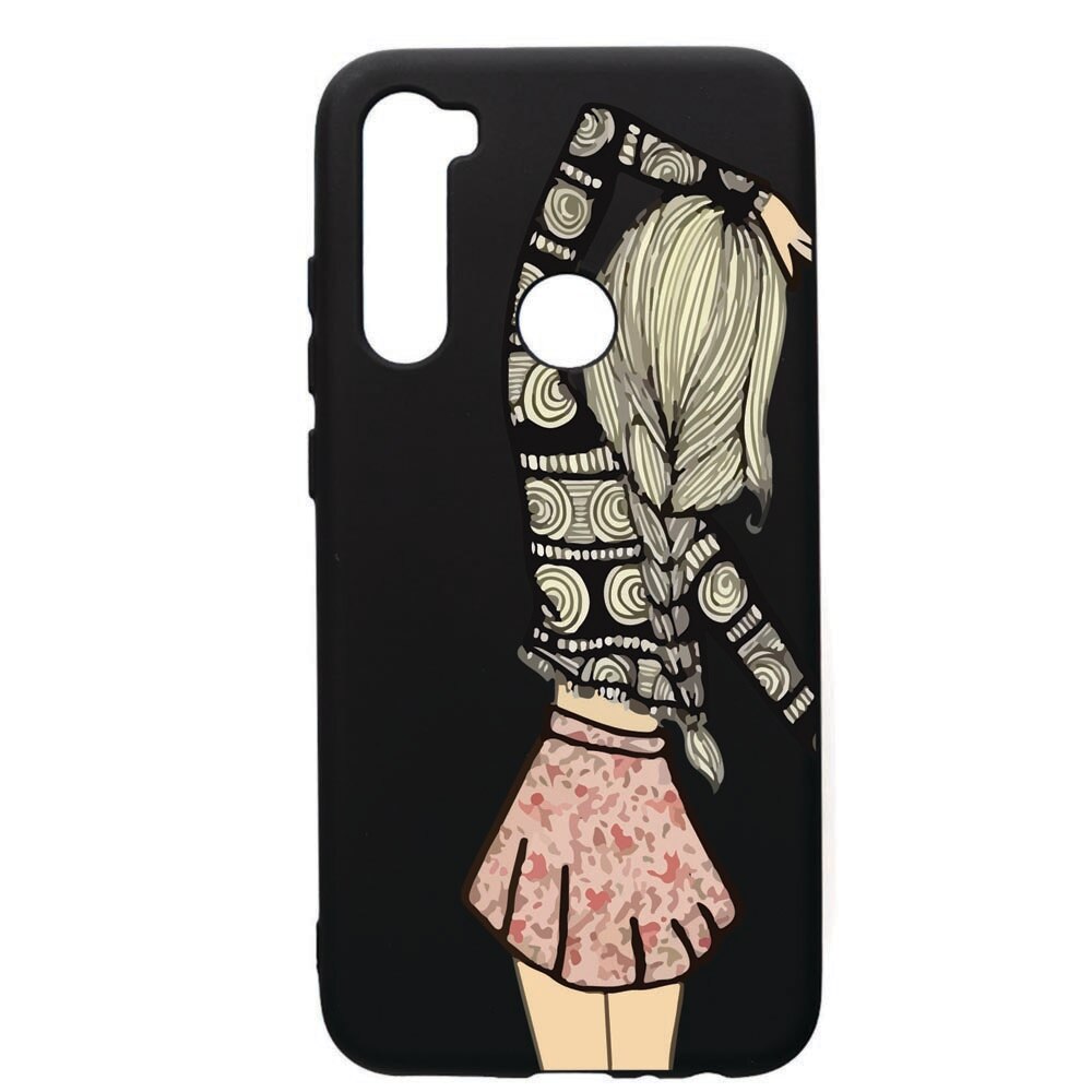 Husa de protectie Xiaomi Redmi Note 8, Girl, silicon, cu interiorul din material textil, protectie camera, PB188