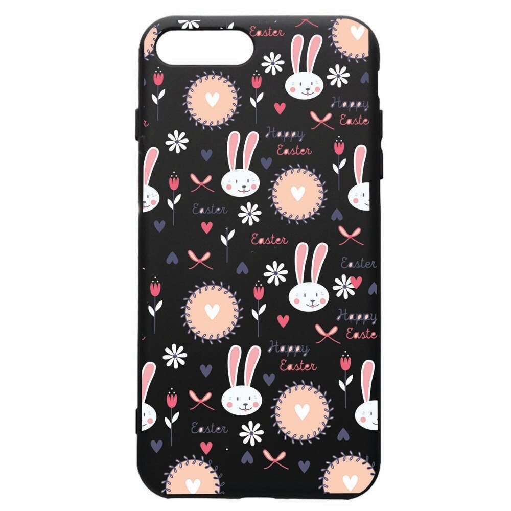 Husa de protectie Apple iPhone 8 Plus / iPhone 7 Plus, Easter, silicon, cu interiorul din material textil, protectie camera, PB189