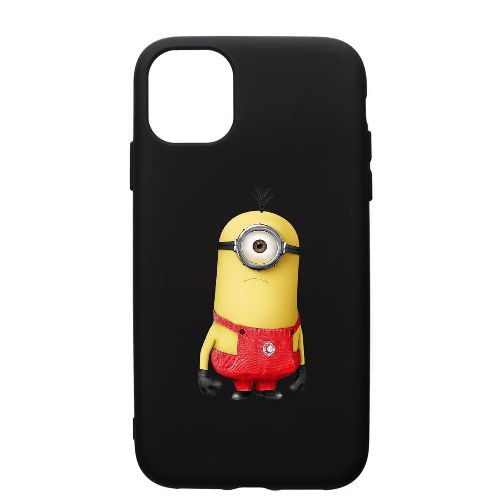 Husa de protectie Apple iPhone 12 Mini, Cartoon, Minion, silicon, cu interiorul din material textil, protectie camera, PB206