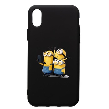 Husa de protectie Xiaomi Redmi 7A, Minion, silicon, cu interiorul din material textil, protectie camera, PB207 Husa de protectie Xiaomi Redmi 7A, Minion, silicon, cu interiorul din material textil, protectie camera, PB207