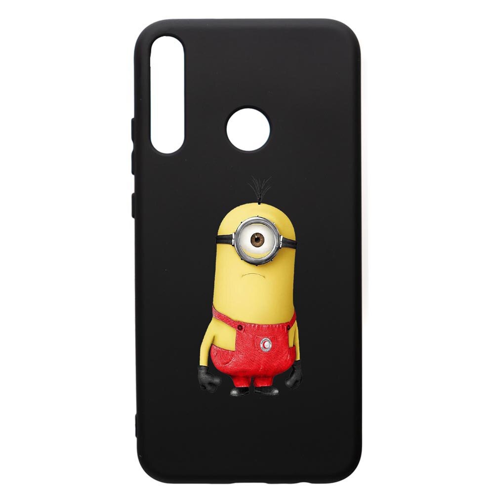 Husa de protectie Huawei P40 Lite E / Y7p, Cartoon, Minion, silicon, cu interiorul din material textil, protectie camera, PB206