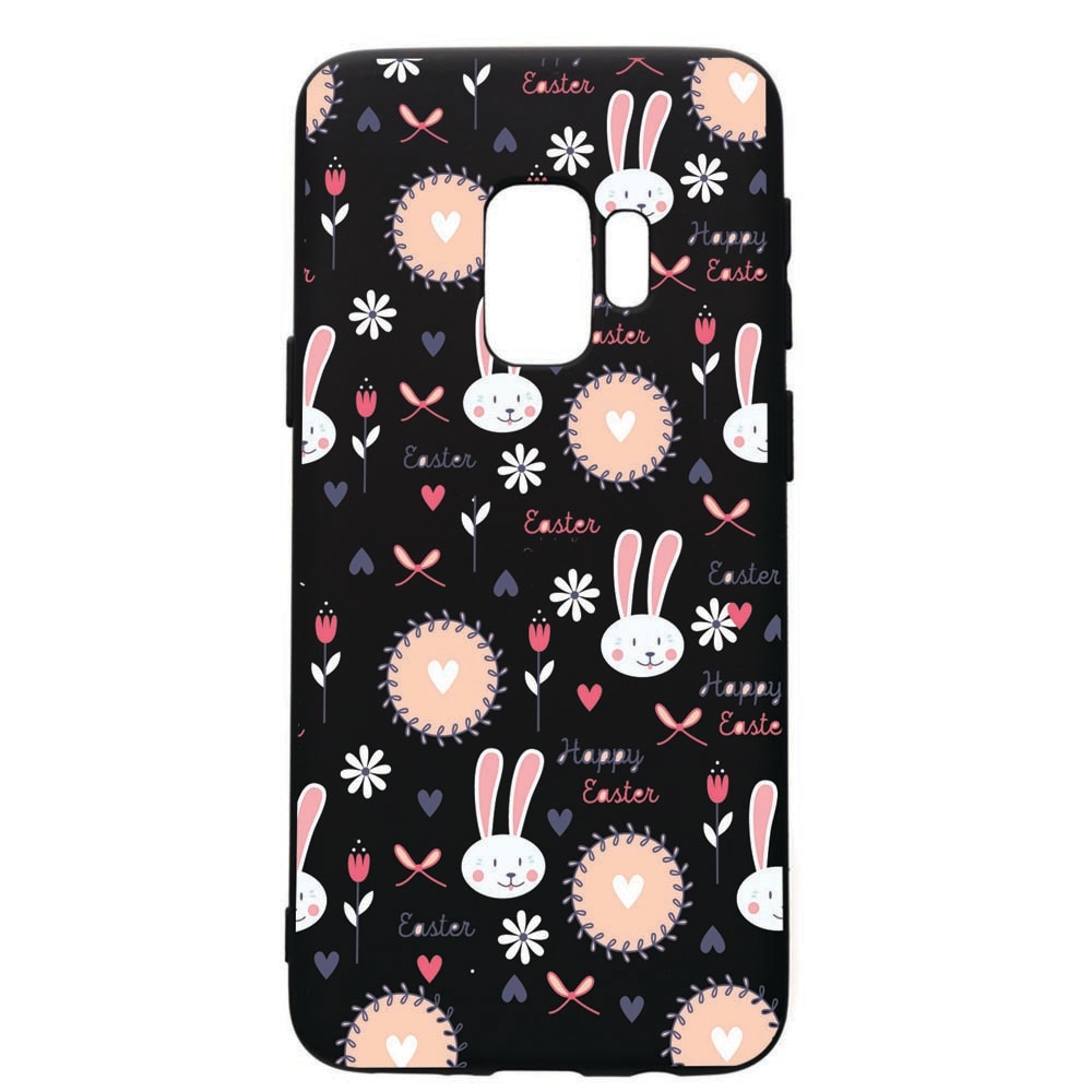 Husa de protectie Samsung Galaxy S9, Easter, silicon, cu interiorul din material textil, protectie camera, PB189
