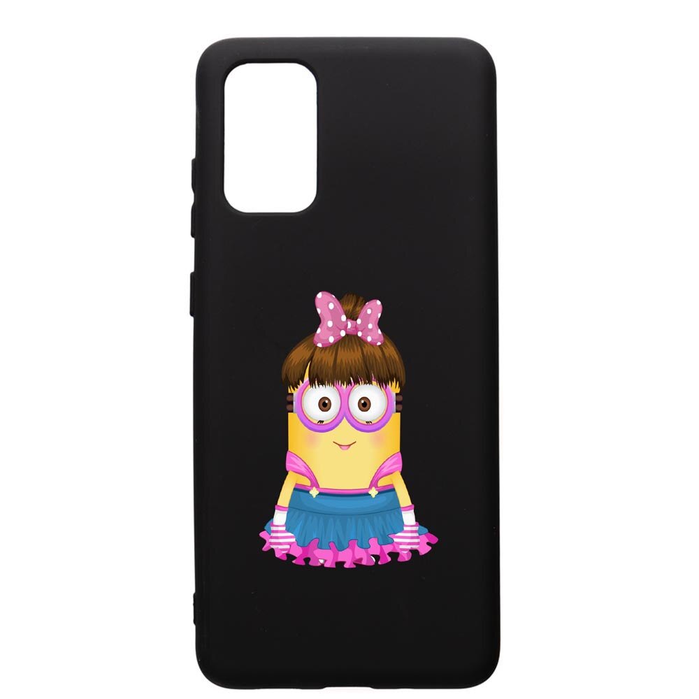 Husa de protectie Samsung Galaxy S20 Plus, Minion, Girl, silicon, cu interiorul din material textil, protectie camera, PB208