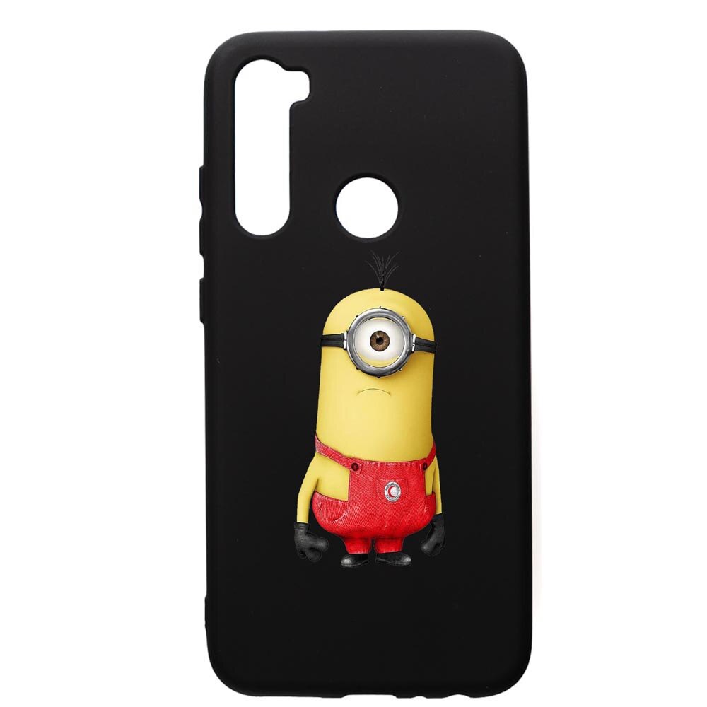 Husa de protectie Xiaomi Redmi Note 8, Cartoon, Minion, silicon, cu interiorul din material textil, protectie camera, PB206
