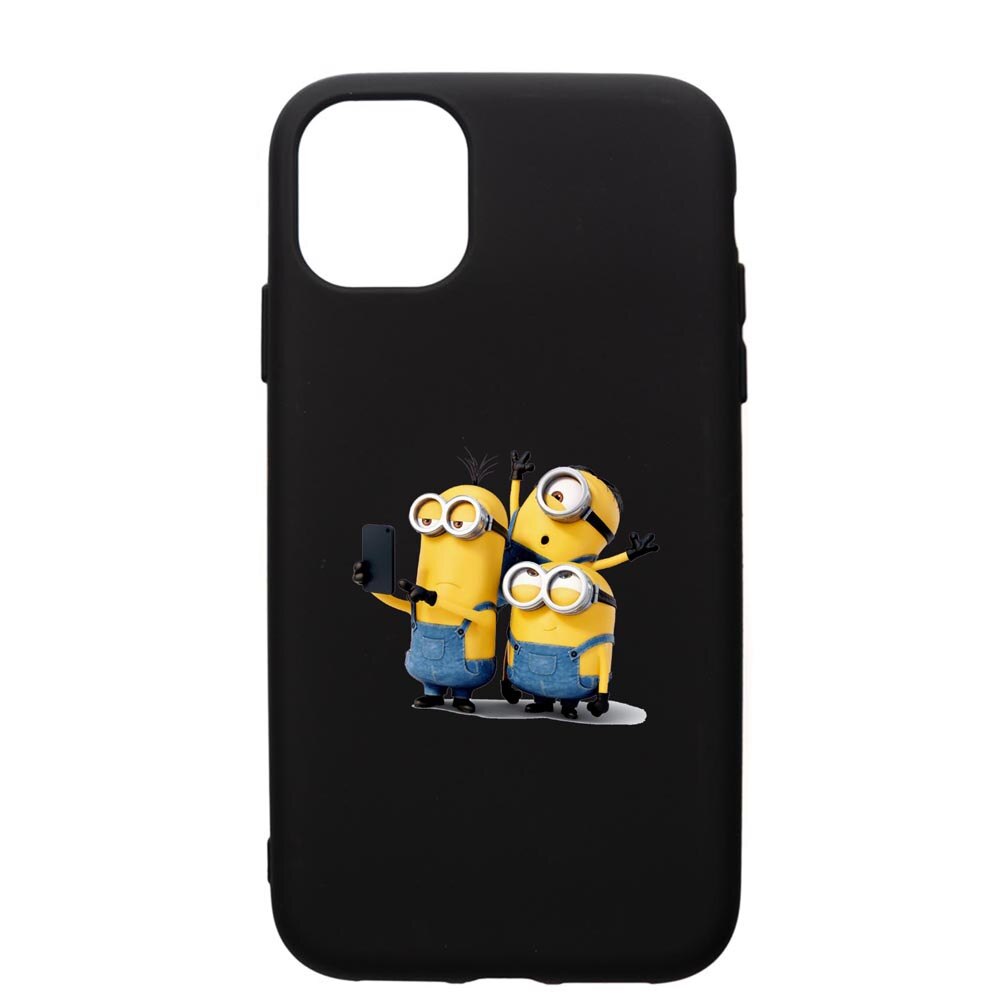 Husa de protectie Apple iPhone 11 Pro Max, Minion, silicon, cu interiorul din material textil, protectie camera, PB207