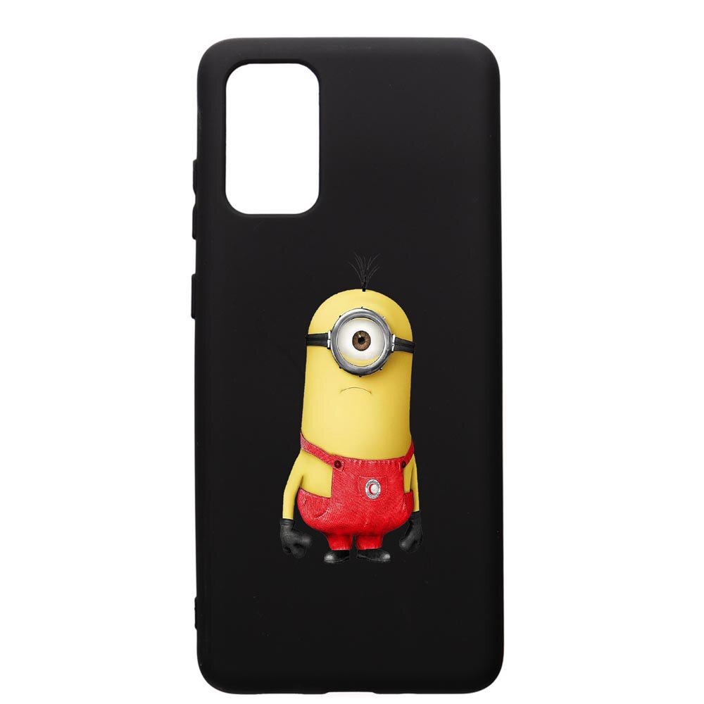 Husa de protectie Huawei P40, Cartoon, Minion, silicon, cu interiorul din material textil, protectie camera, PB206