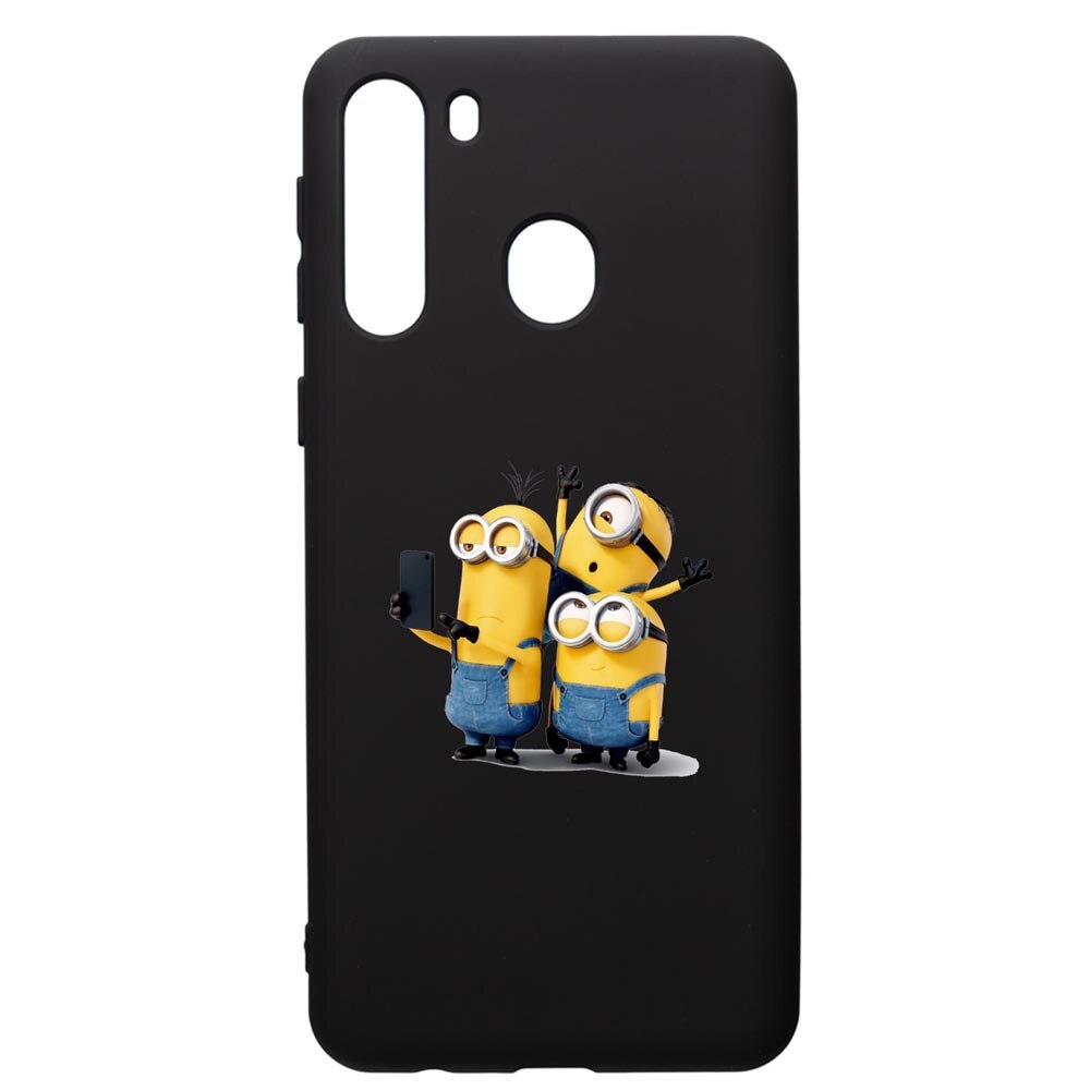 Husa de protectie Samsung Galaxy A21S, Minion, silicon, cu interiorul din material textil, protectie camera, PB207