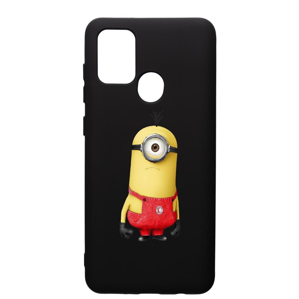 Husa de protectie Samsung Galaxy A21, Cartoon, Minion, silicon, cu interiorul din material textil, protectie camera, PB206