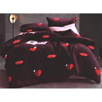 Lenjerie de pat dublu, finet, 6 piese, Ralex Pucioasa, FN58 Lenjerie de pat dublu, finet, 6 piese, Ralex Pucioasa, FN58