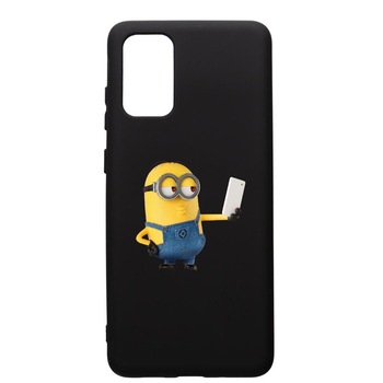 Husa de protectie Samsung Galaxy A51, Minion Selfie, silicon, cu interiorul din material textil, protectie camera, PB211 Husa de protectie Samsung Galaxy A51, Minion Selfie, silicon, cu interiorul din material textil, protectie camera, PB211