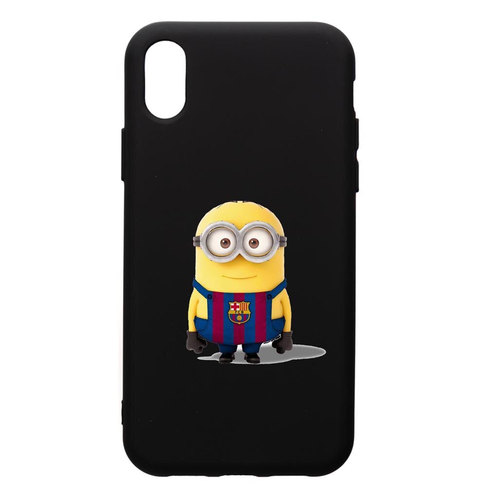 Husa de protectie Samsung Galaxy A01, Minion Football, silicon, cu interiorul din material textil, protectie camera, PB212