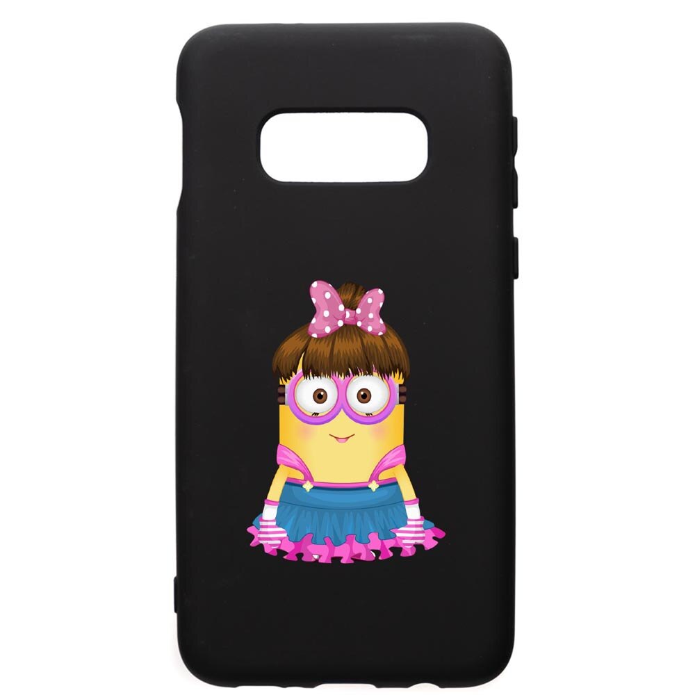 Husa de protectie Samsung Galaxy S10E, Minion, Girl, silicon, cu interiorul din material textil, protectie camera, PB208