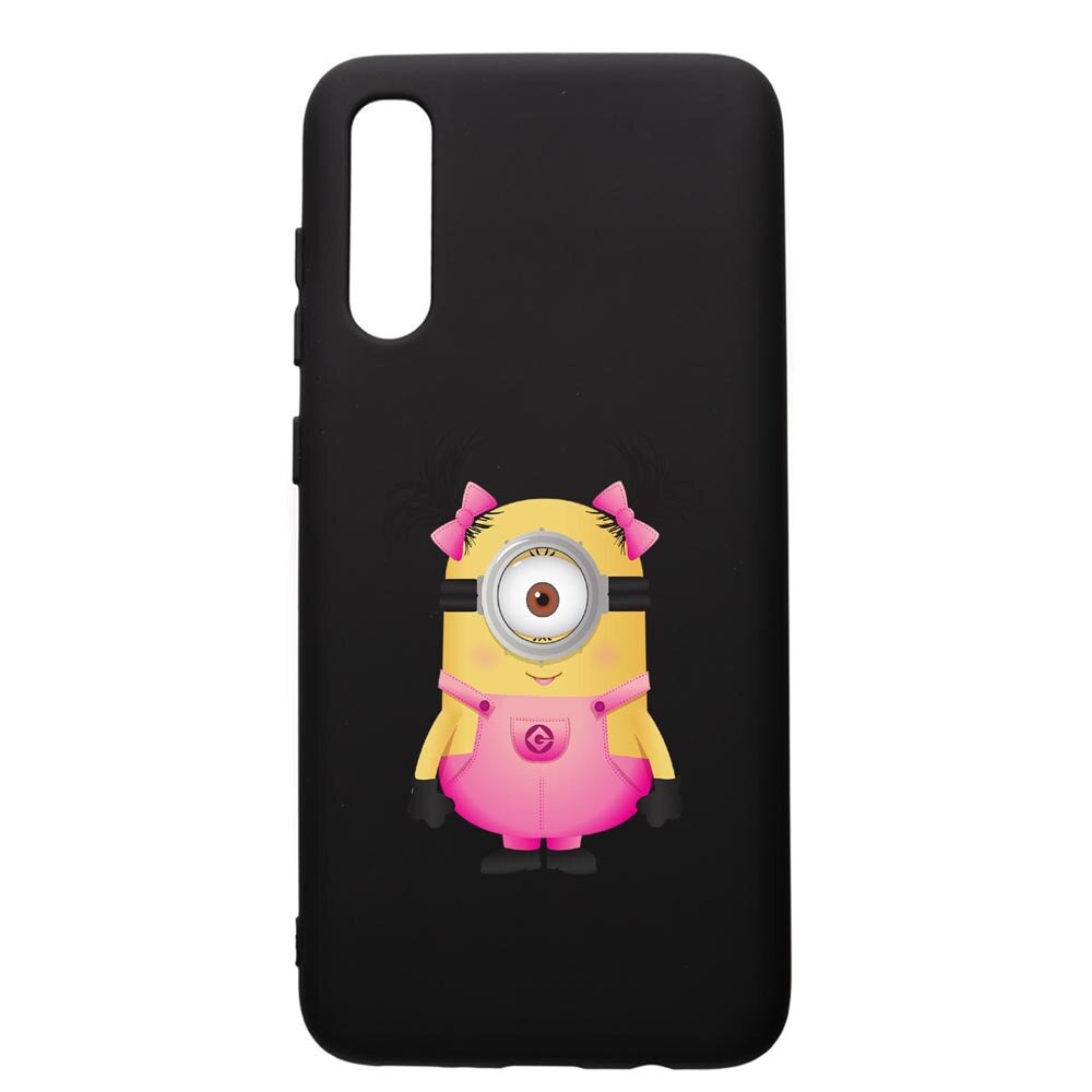 Husa de protectie Samsung Galaxy A50, Minion Girl, silicon, cu interiorul din material textil, protectie camera, PB213