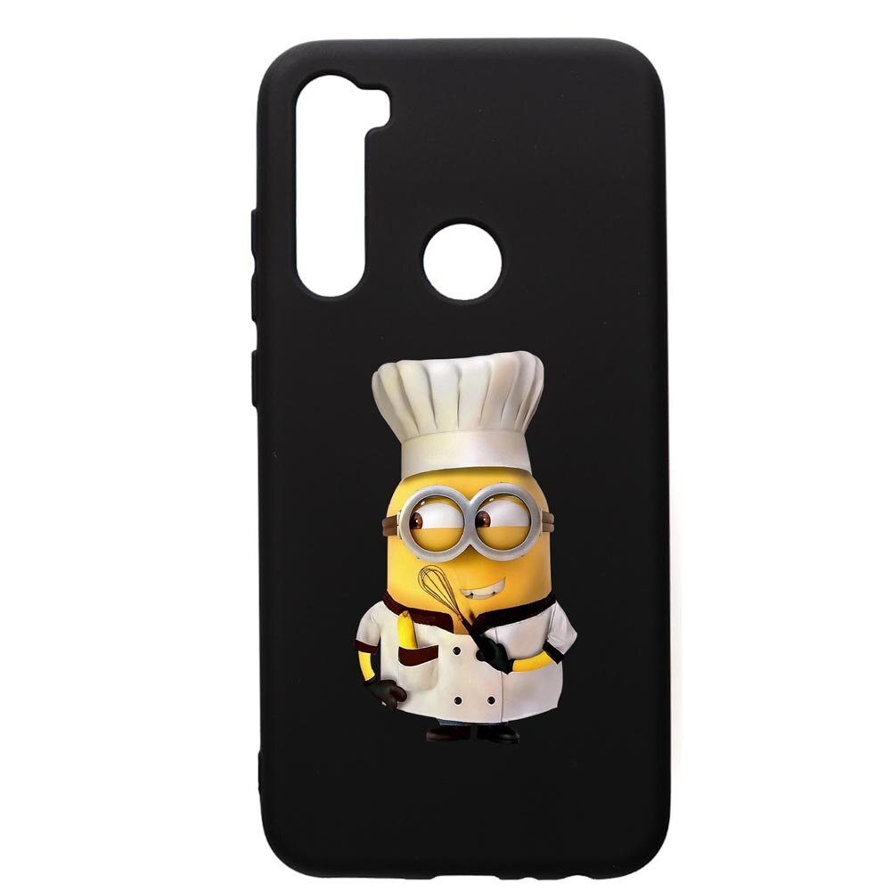 Husa de protectie Xiaomi Redmi Note 8, Minion Chef, silicon, cu interiorul din material textil, protectie camera, PB215
