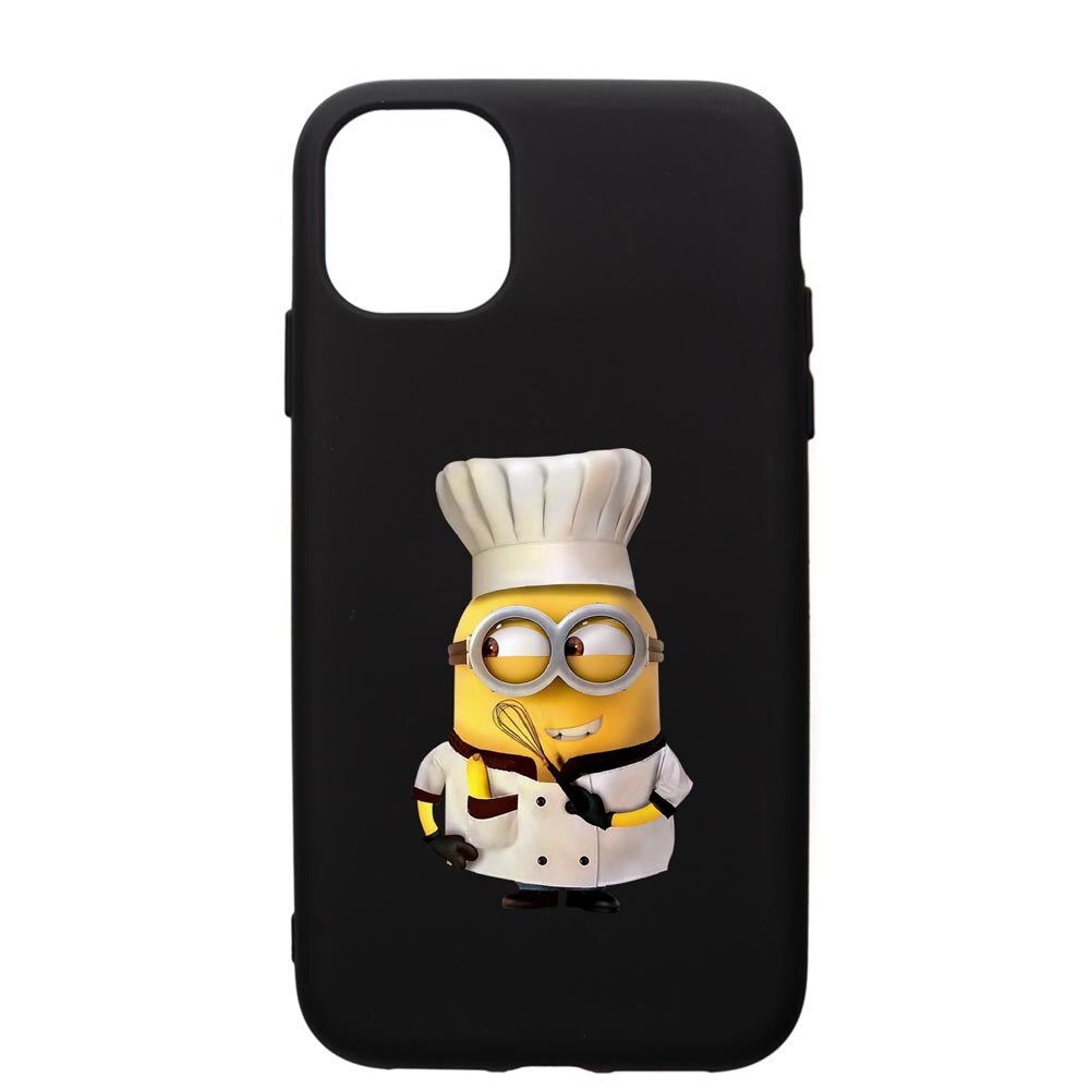 Husa de protectie Apple iPhone 11 Pro, Minion Chef, silicon, cu interiorul din material textil, protectie camera, PB215