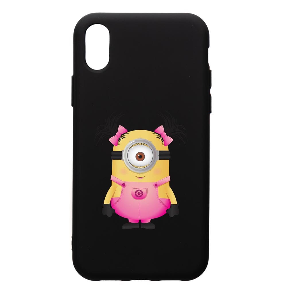 Husa de protectie Apple iPhone XR, Minion Girl, silicon, cu interiorul din material textil, protectie camera, PB213