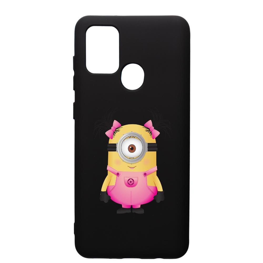 Husa de protectie Samsung Galaxy A21, Minion Girl, silicon, cu interiorul din material textil, protectie camera, PB213