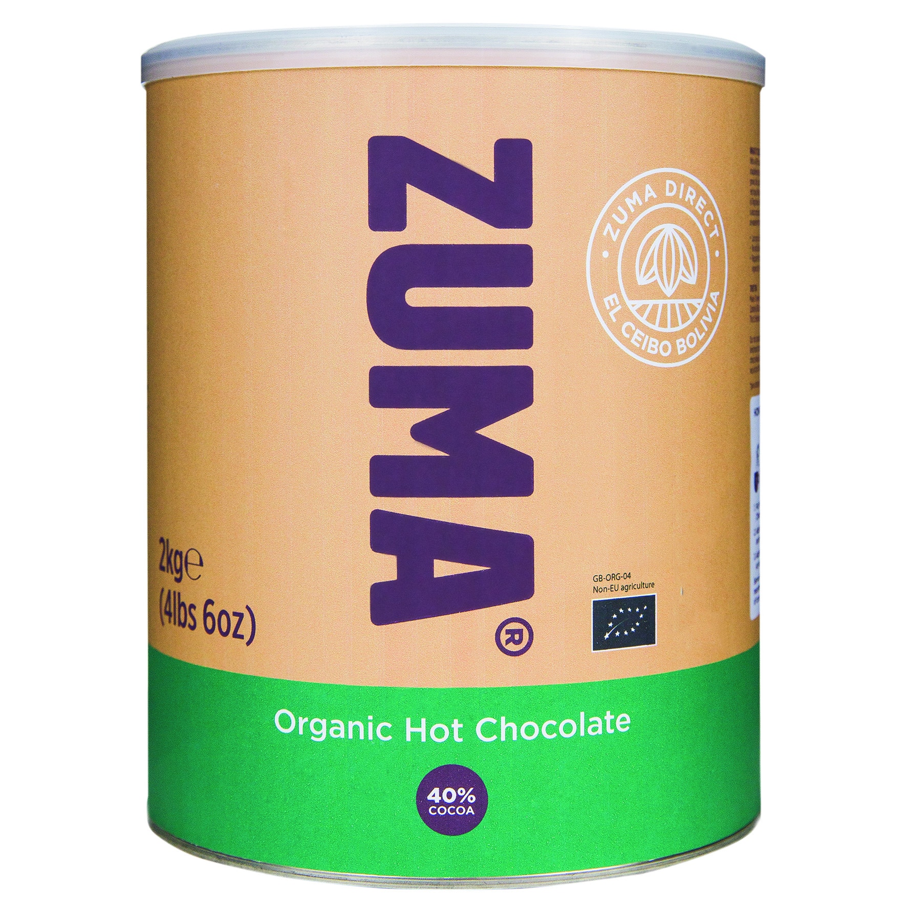 Organic Hot Chocolate, Ciocolata calda pudra, Zuma, 2 Kg