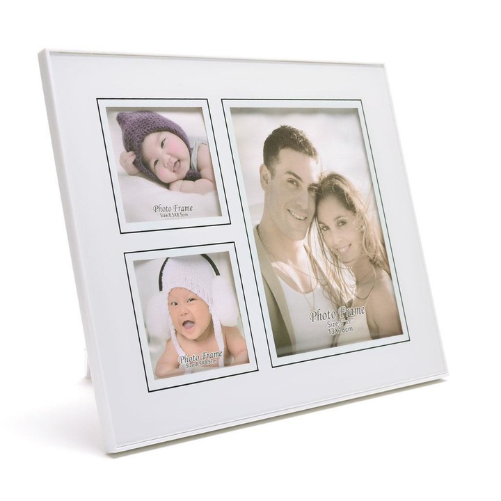 Рамка за снимки Giftshop GS-73829, PVC, бяла