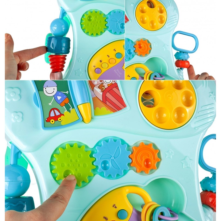 IdealStore, EasyWalk interaktív zenés járássegítő írótáblával és billentyűkkel, multifunkcionális, stabil, kényelmes fogantyúval, 12 dallal, figyelemre ösztönző, zöld